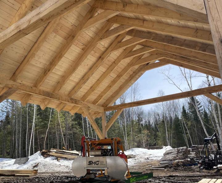 Réalisation de charpente traditionnelle Charlevoix