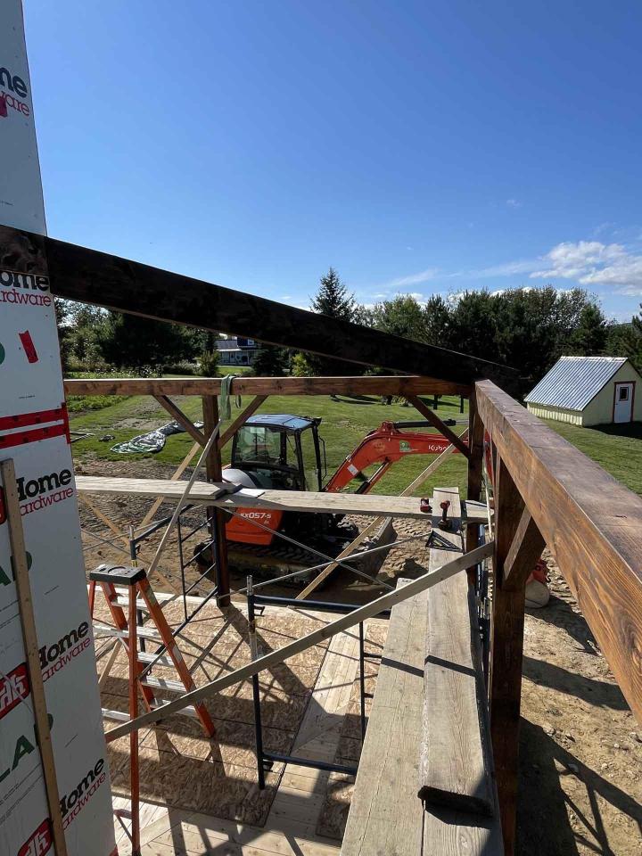 Réalisation de charpente traditionnelle Charlevoix