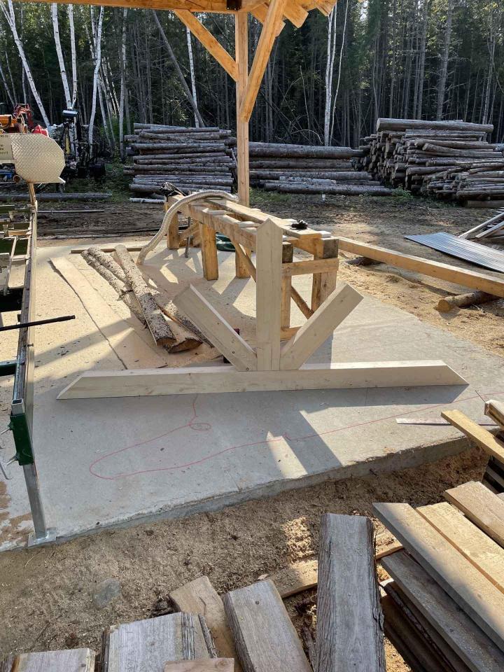 Réalisation de charpente traditionnelle Charlevoix