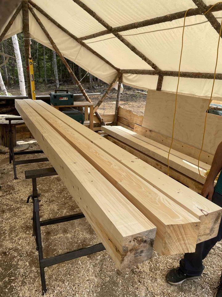 Réalisation de charpente traditionnelle Charlevoix