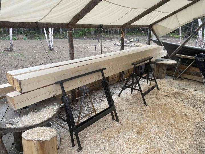 Réalisation de charpente traditionnelle Charlevoix