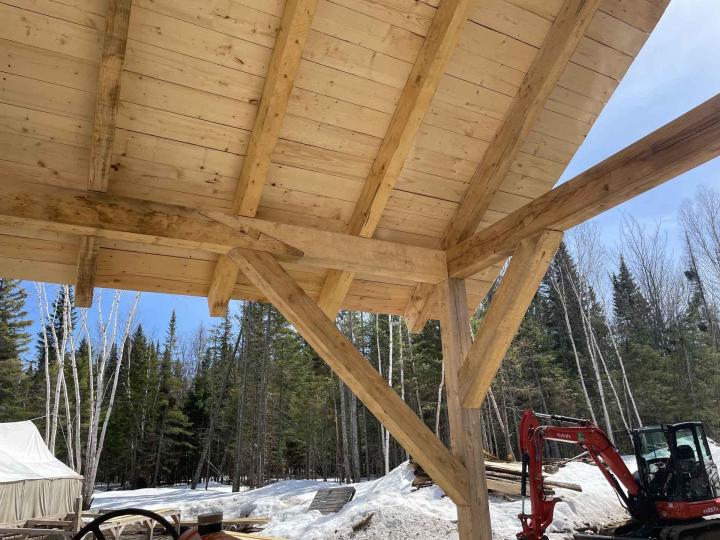 Réalisation de charpente traditionnelle Charlevoix