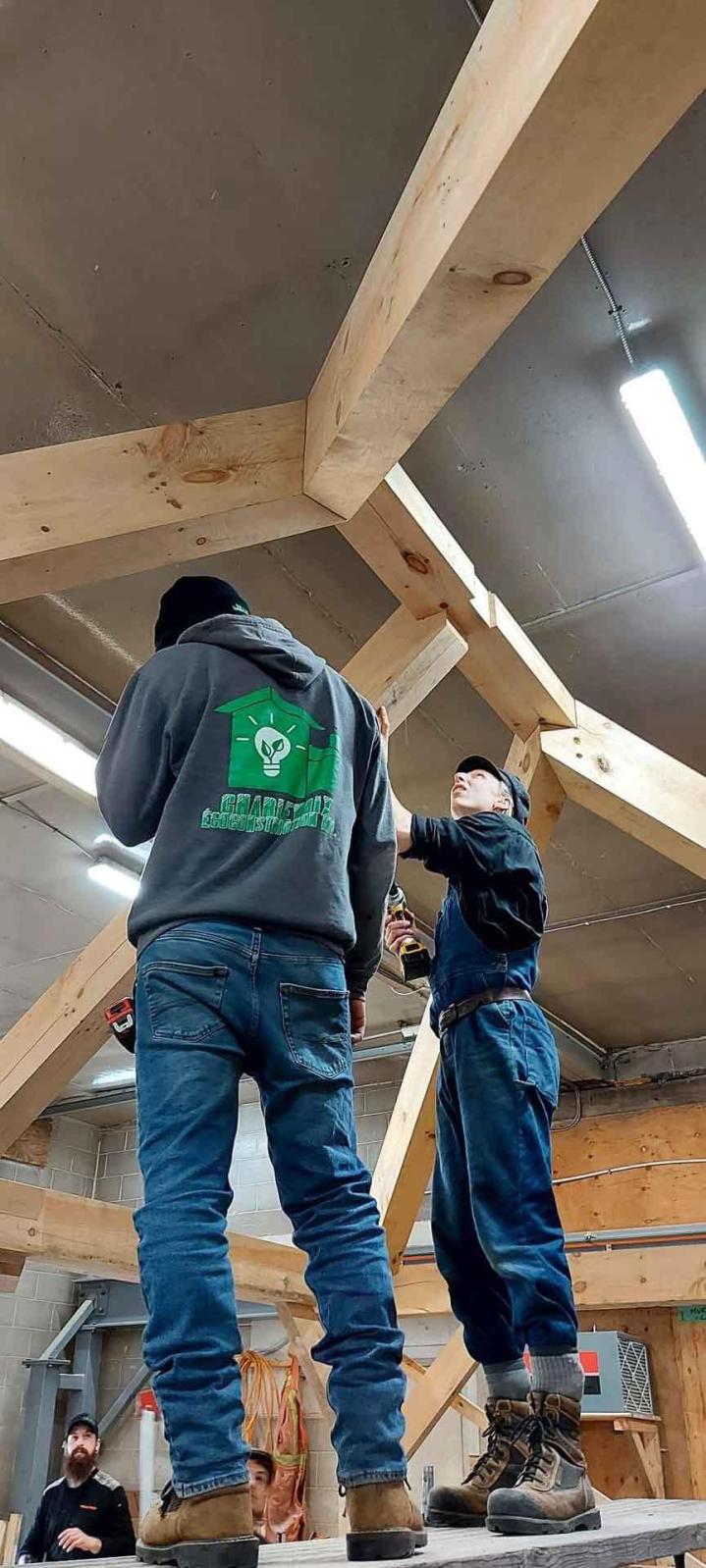 Réalisation de charpente traditionnelle Charlevoix