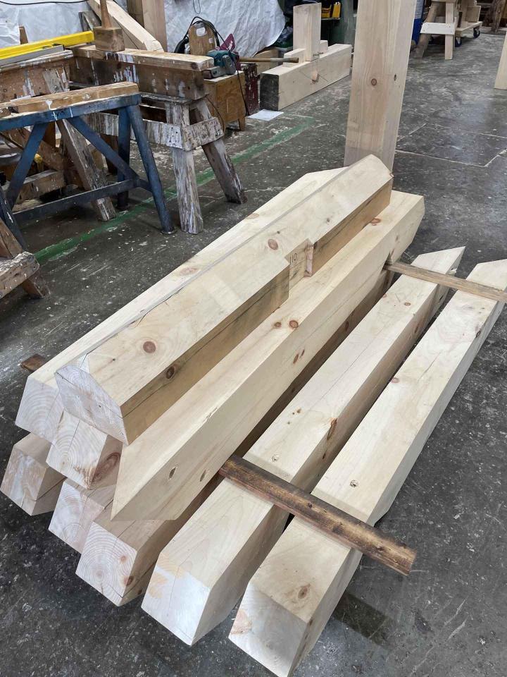 Réalisation de charpente traditionnelle Charlevoix