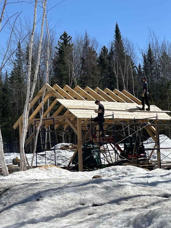 Réalisation de charpente traditionnelle Charlevoix