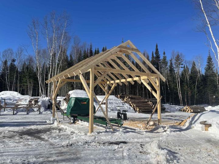 Réalisation de charpente traditionnelle Charlevoix